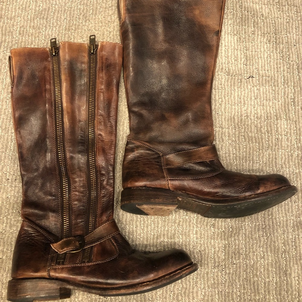 Bed Stu knee high brown boots